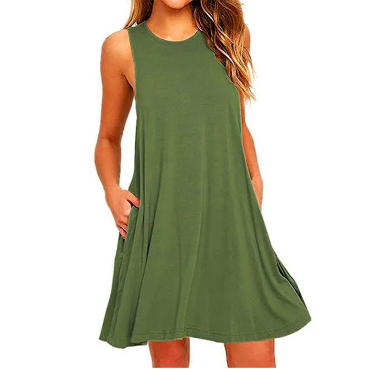 T-Shirt Dresses Cover Up With Pockets Plus Size