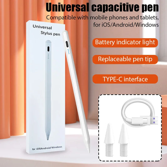 Universal Stylus Pen For Android IOS Windows Touch Screen Capacitive Pen Rechargeable Tilt iPad Stylus Pen For iPad Phone Tablet