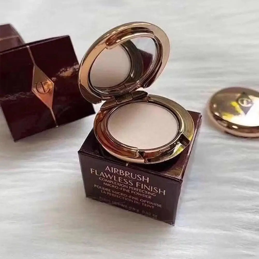 Natural Powder Setting Oil Control Puffs Waterproof Skin Brightening Foundation Compact for Soft Flawless Finish Honey Powder