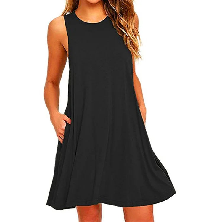 T-Shirt Dresses Cover Up With Pockets Plus Size