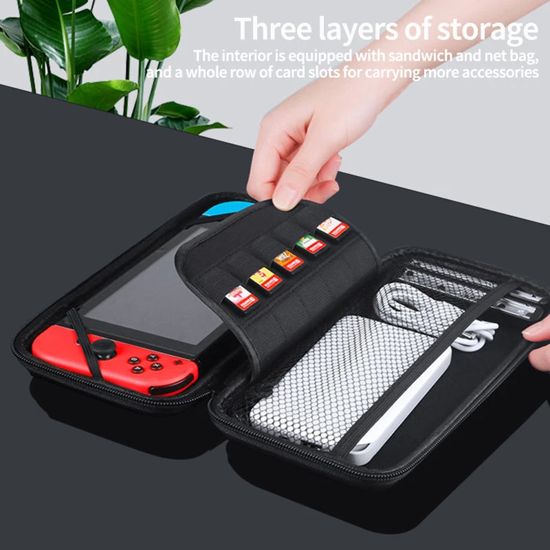 Suitable for Nintendo Switch Storage Bag 3C Digital Accessories Game Machine Earphones Mobile Power EVA Convenient Storage Bag