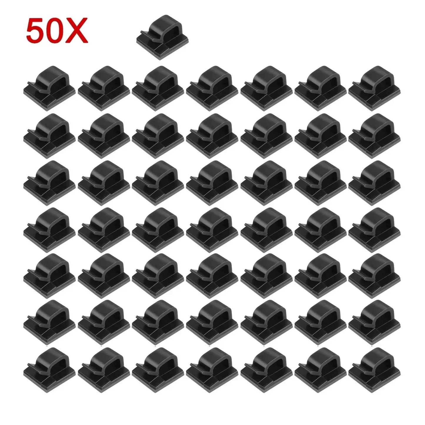 10-50Pcs Cable Organizer Clips for USB Charging Data Lines Bobbin Winder Wall Mounted Wire Holder Self-adhesive Cables Clip