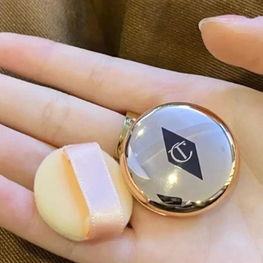 Natural Powder Setting Oil Control Puffs Waterproof Skin Brightening Foundation Compact for Soft Flawless Finish Honey Powder
