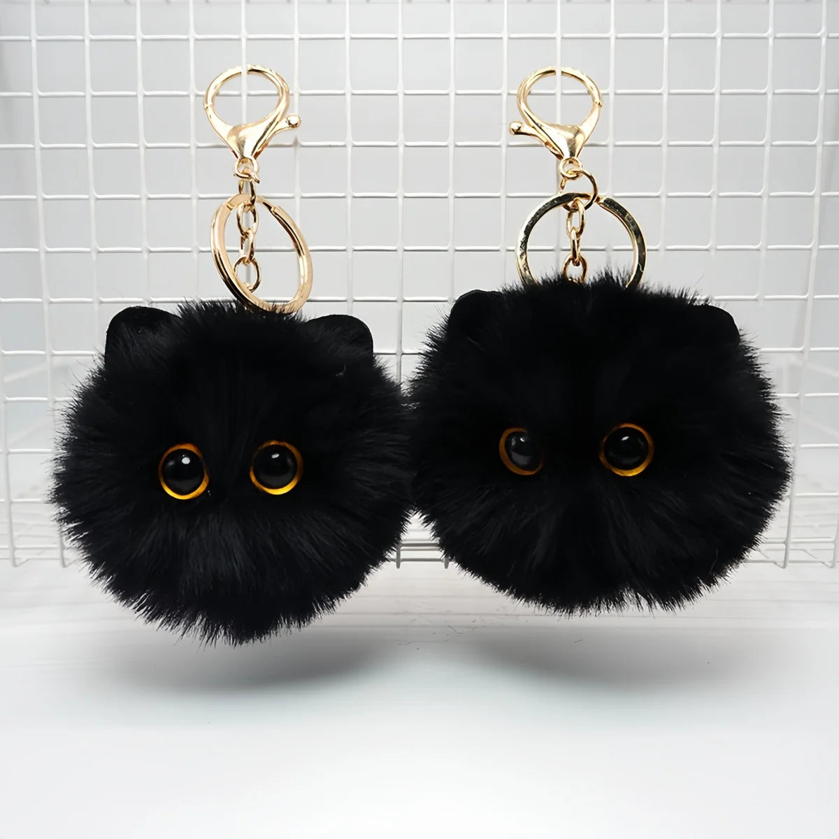 Cute Plush Cat Keychain