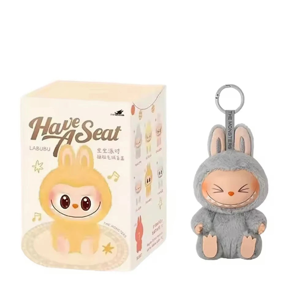 POP MART Macaron 2nd Generation Labubu Sitting Party Vinyl Plush Blind Box Gift Decorative ornaments