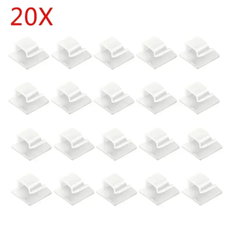 10-50Pcs Cable Organizer Clips for USB Charging Data Lines Bobbin Winder Wall Mounted Wire Holder Self-adhesive Cables Clip