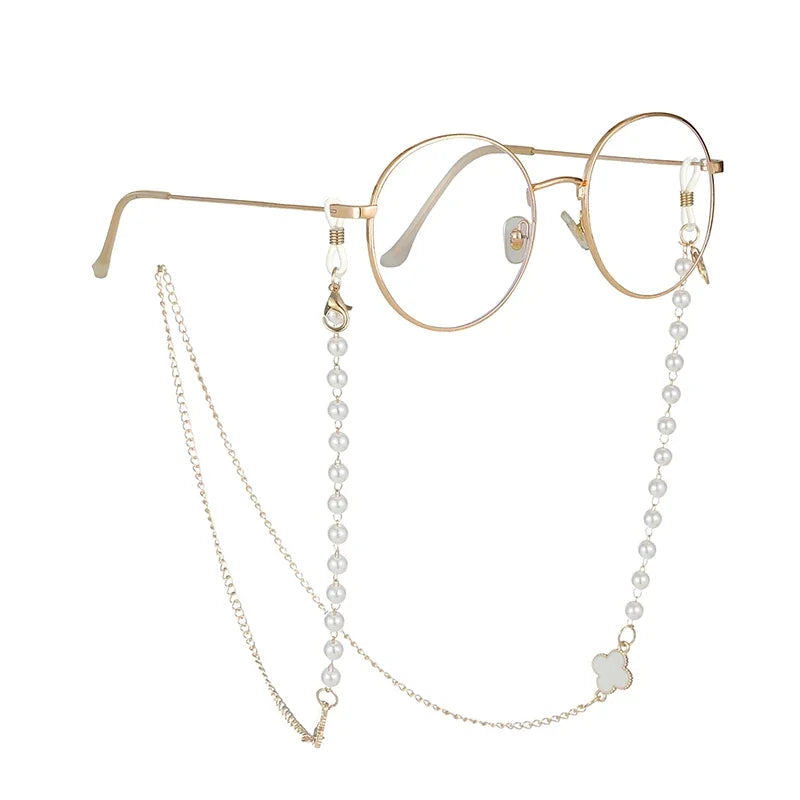 Fashion Glasses Beaded Glasses Chain For Women Summer Daisy Flower Beads Hangs Mask Strap Handmade Necklace Sunglasses Lanyard