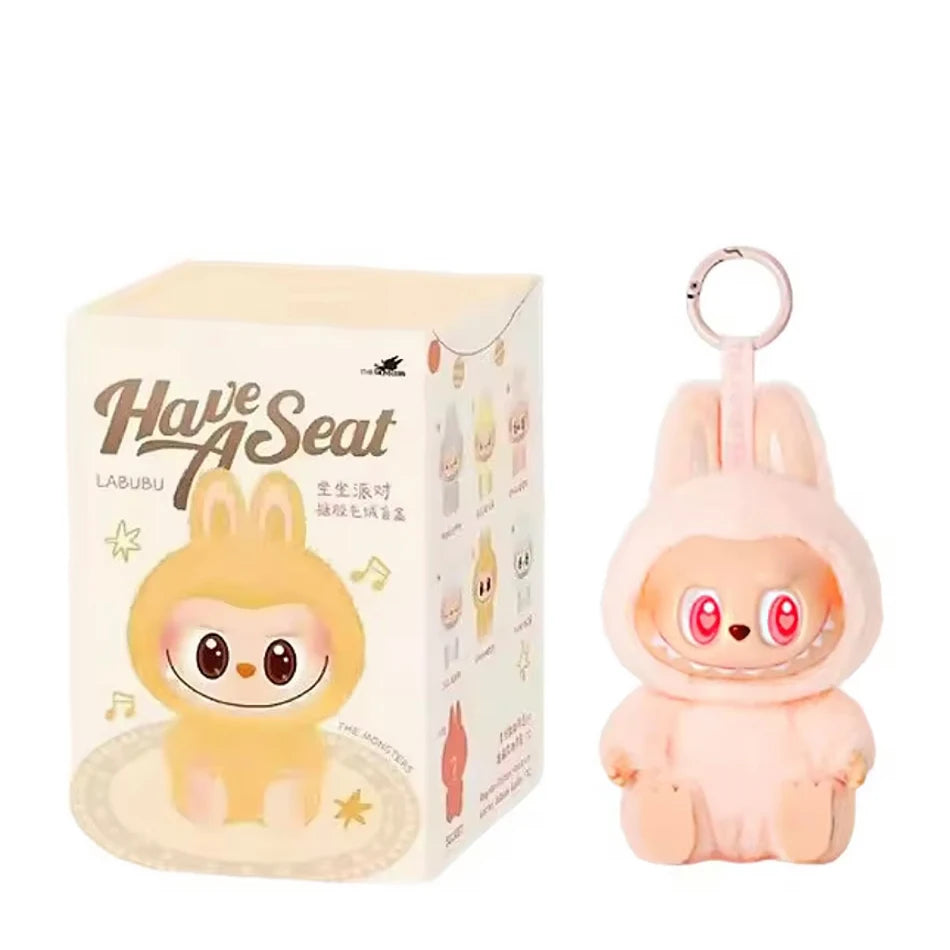 POP MART Macaron 2nd Generation Labubu Sitting Party Vinyl Plush Blind Box Gift Decorative ornaments
