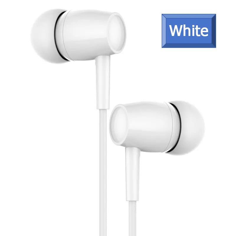 3.5mm Wired Headphones In Ear Headset Wired Earphones Heavy Bass HiFi Stereo Music Earbuds Sports In-line Control For Phones