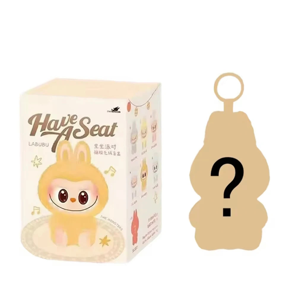 POP MART Macaron 2nd Generation Labubu Sitting Party Vinyl Plush Blind Box Gift Decorative ornaments