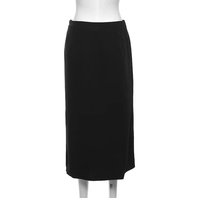 Goth Mini Skirts Irregular Hem High Waist Cargo Skirt