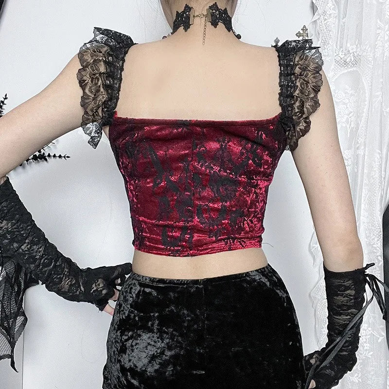 Goth Lace Top or Dress Underskirt Slim Lace