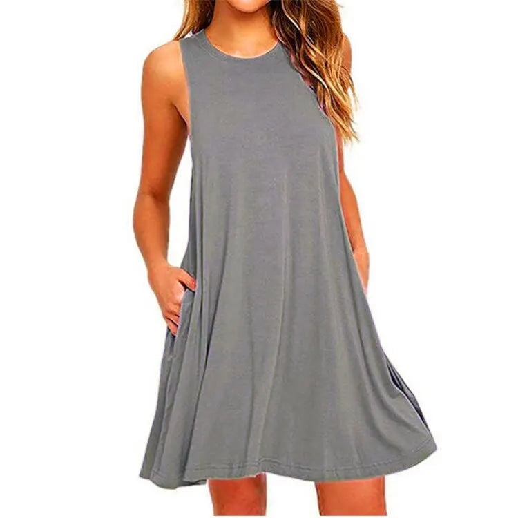 T-Shirt Dresses Cover Up With Pockets Plus Size