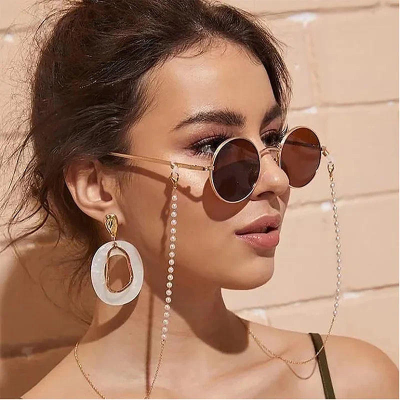 Fashion Glasses Beaded Glasses Chain For Women Summer Daisy Flower Beads Hangs Mask Strap Handmade Necklace Sunglasses Lanyard
