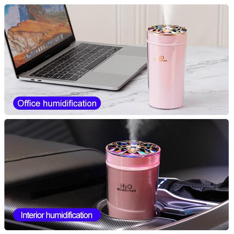 Portable 300ML USB Air Humidifier with Color LED Night Light - Perfect Aroma Diffuser for Home, Car, Office, and Bedroom