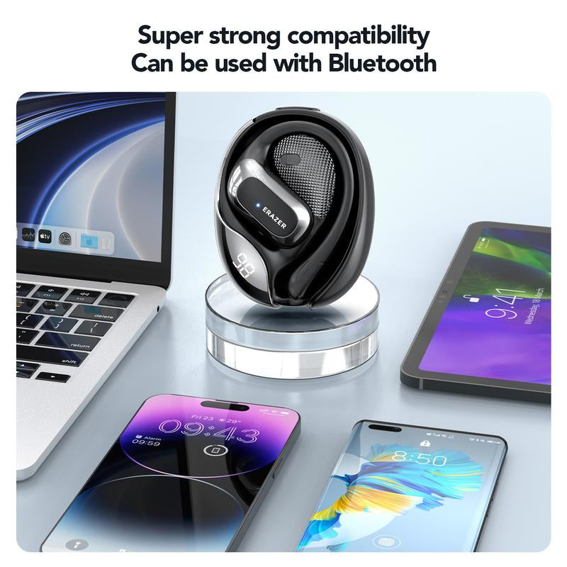 ERAZER X5 Open Ear Bluetooth Earbuds HIFI Sound Quality Music Wireless Earbuds Gaming with Low Latency Wireless Headphones IPX5 Waterprooof OWS Earphones Comfortable Wearing Earbuds Touch Control Built-In Mic Hearphones Compatible with Phone Computer