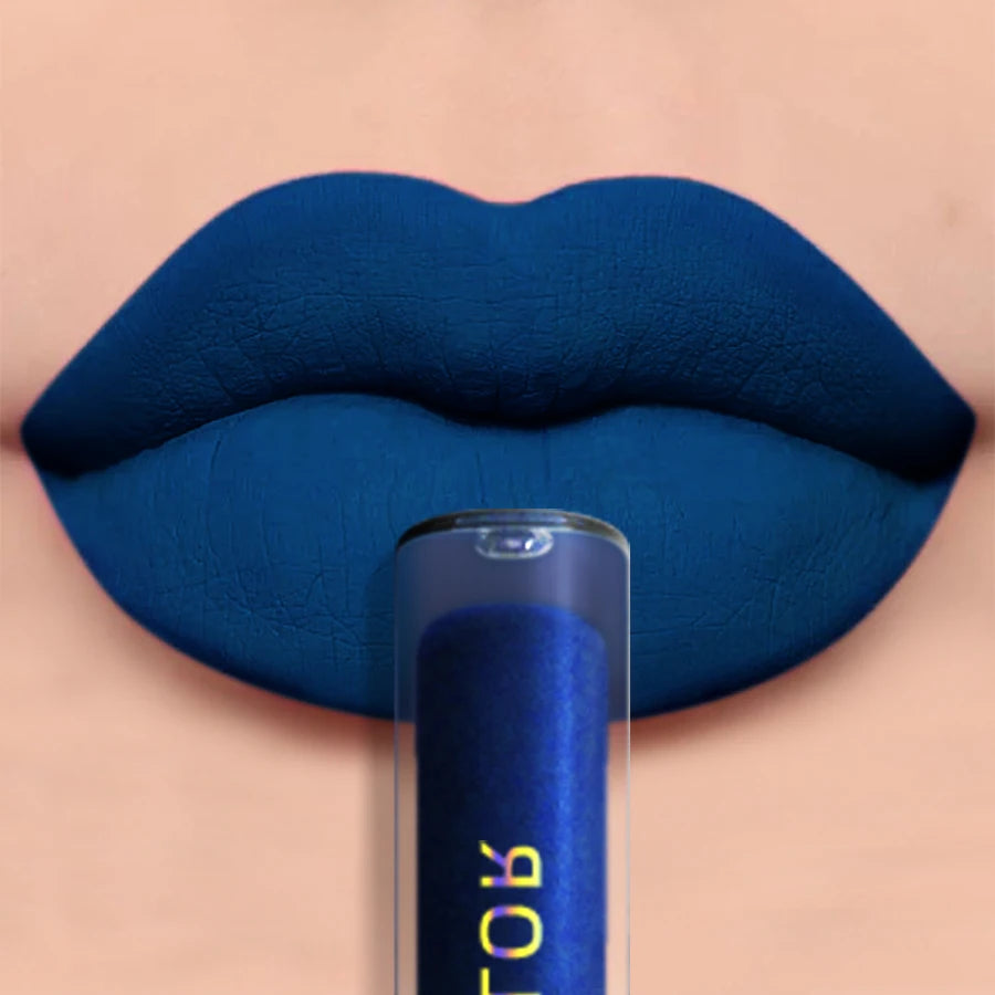 Sexy Velvet Matte Lip Glaze Liquid Lipstick Beauty Lip Gloss Blue Nude Lip Stain Waterproof Lip Tint Makeup for Women Lip Oil