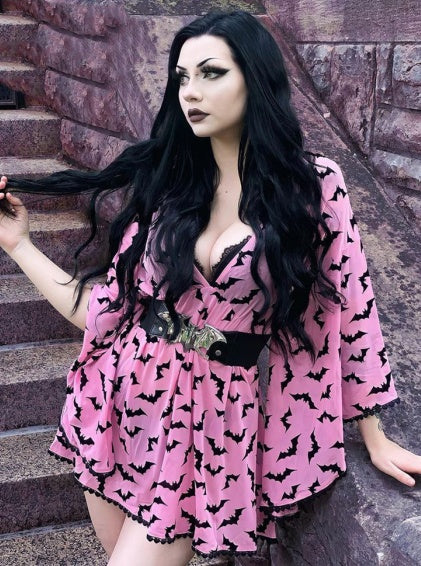 Fairy Grunge Women Dress Deep V Neck Goth