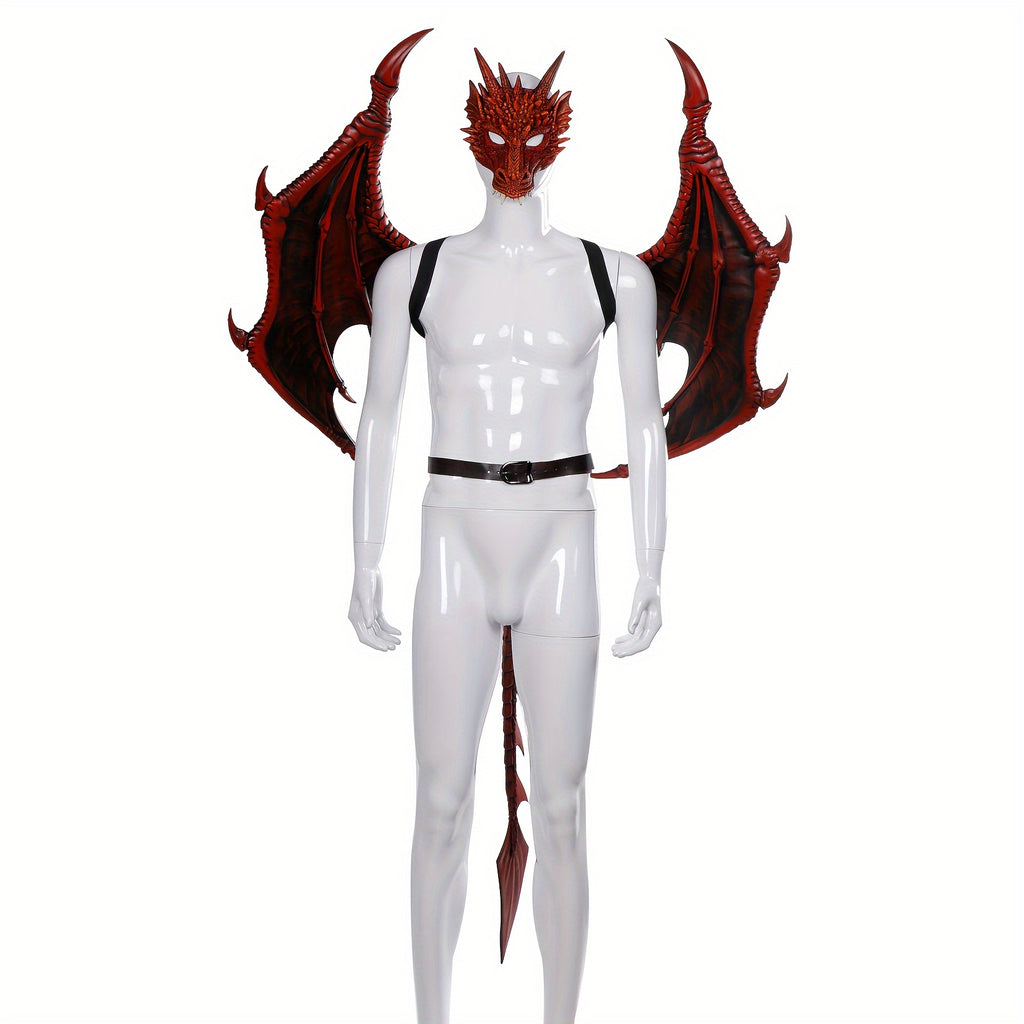Delicate Retro Punk Oversize PU Foam Dragon Wings